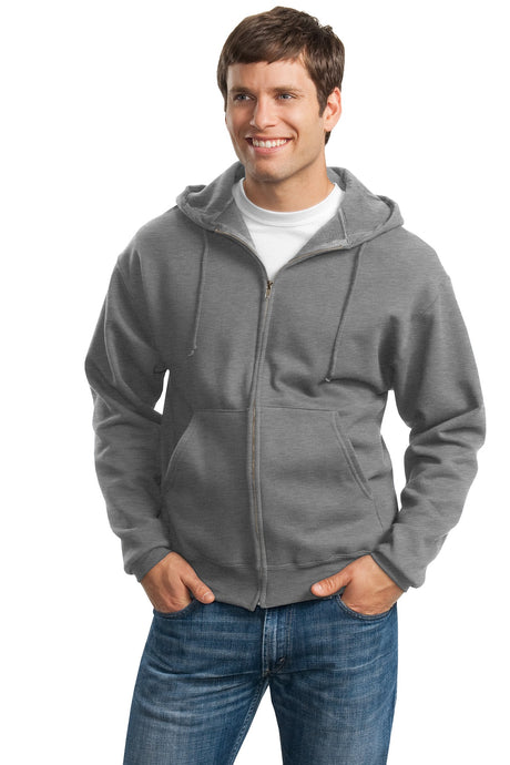 JERZEES Men's Super Sweats NuBlendÂ® Full-Zip Hooded Sweatshirt JERZEES