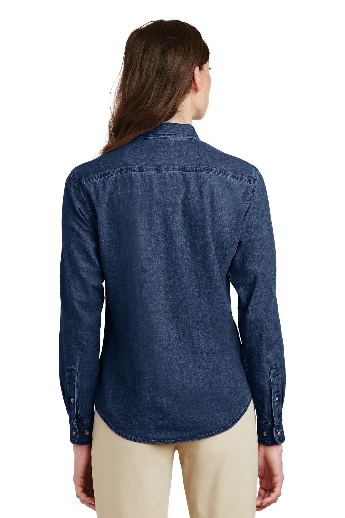 Port & Company - Women's Long Sleeve Value Denim Shirt