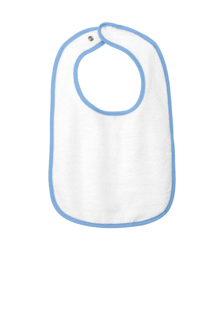 Rabbit Skins Infant Contrast Trim Terry Bib. RS1003 Rabbit Skins