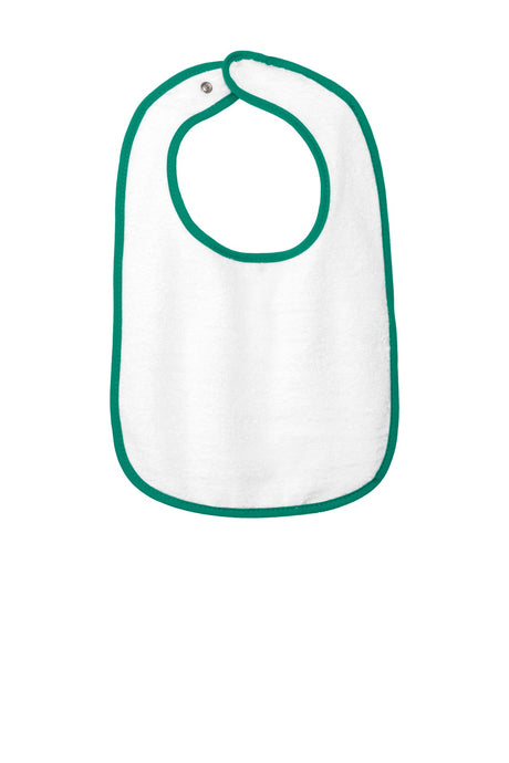 Rabbit Skins Infant Contrast Trim Terry Bib. RS1003 Rabbit Skins