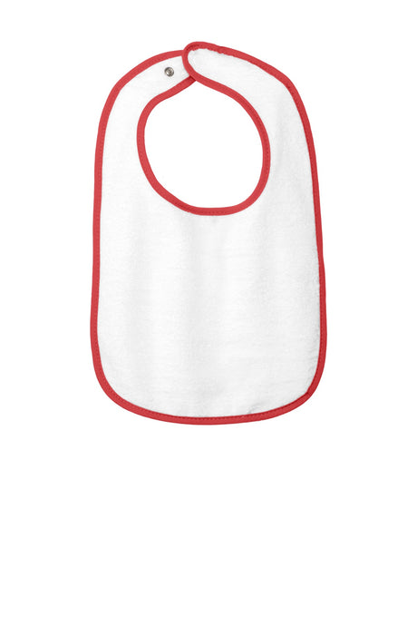 Rabbit Skins Infant Contrast Trim Terry Bib. RS1003 Rabbit Skins