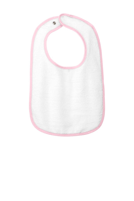 Rabbit Skins Infant Contrast Trim Terry Bib. RS1003 Rabbit Skins