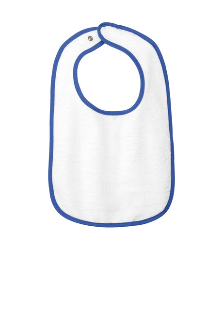 Rabbit Skins Infant Contrast Trim Terry Bib. RS1003 Rabbit Skins