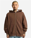 Shaka Wear Men's Max Heavy Garment-Dyed Full-Zip Hoodie Sweatshirt-1