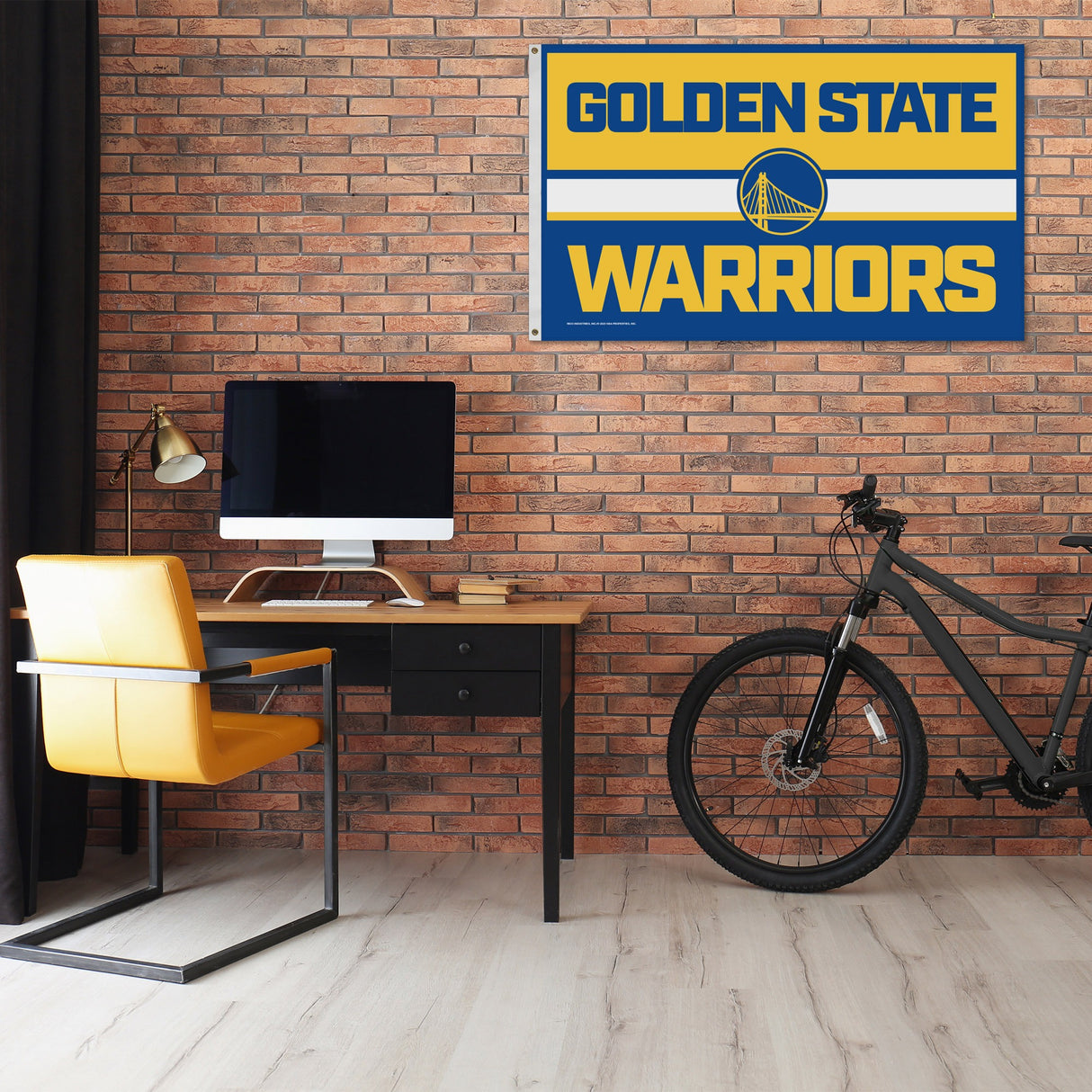 Rico Industries NBA  Golden State Warriors Bold 3' x 5' Banner Flag-1