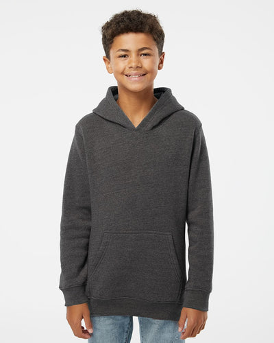 J. America Youth Triblend Fleece Hooded Sweatshirt