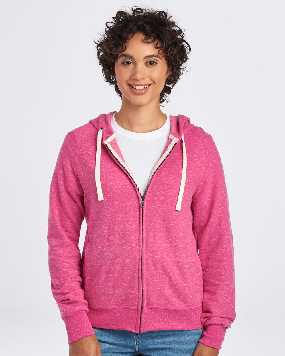 Jerzees Women's Snow Heather French Terry Full-Zip Hooded Sweatshirt JERZEES