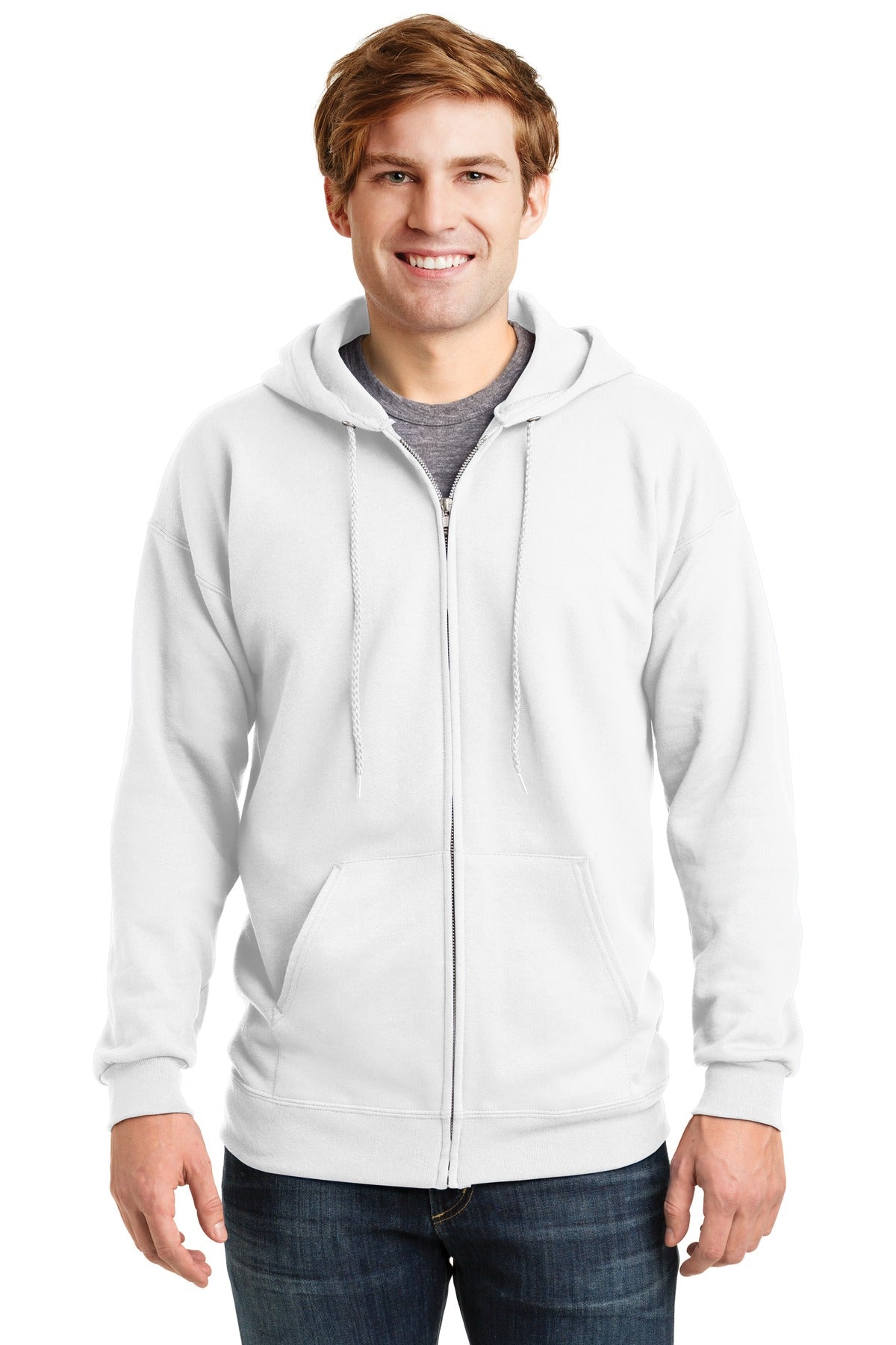 Hanes Men's Ultimate Cotton Full-Zip Hooded Sweatshirt-1