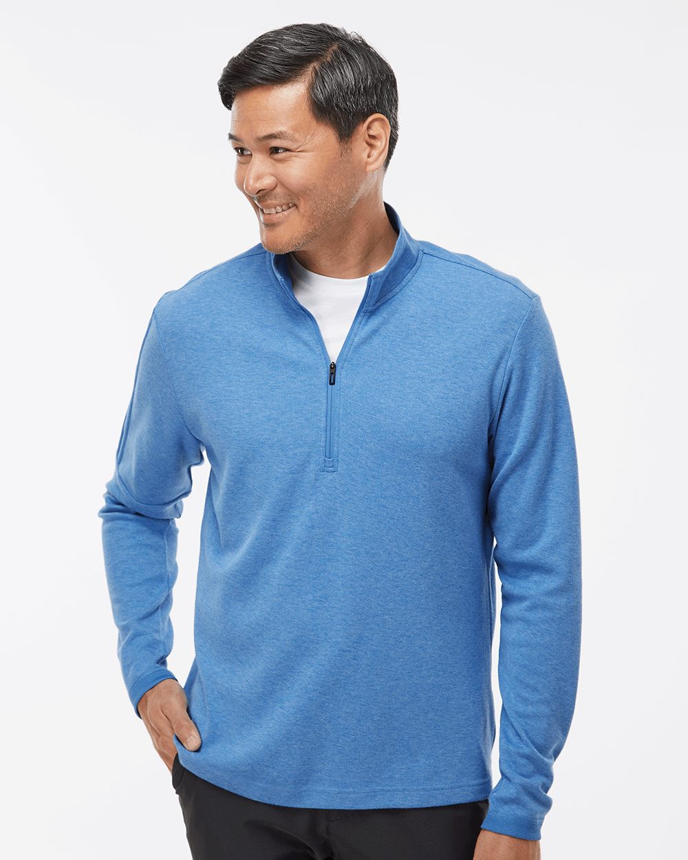 adidas Men's 3-Stripes Quarter-Zip Sweater