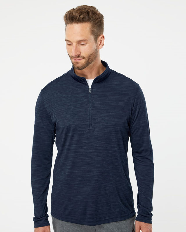 adidas Men's Lightweight Melange Quarter-Zip Pullover