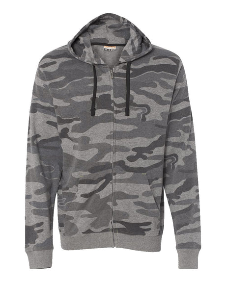 Burnside Men's Camo Full-Zip Hooded Sweatshirt Burnside
