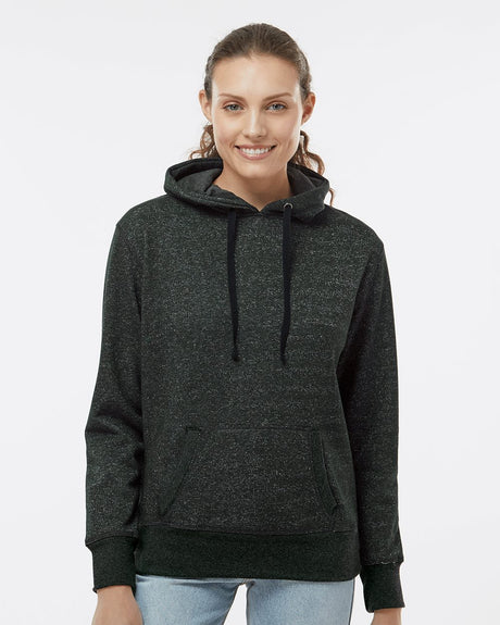 J. America Women's Glitter French Terry Hooded Sweatshirt J. America