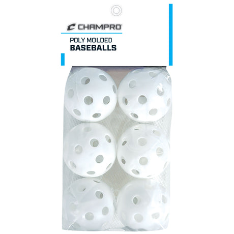 Champro 9" Plastic Ball-6 Pack Softball Practice Balls