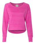 J. America Women's Odyssey Hi-Lo Crew Neck Fleece 8663