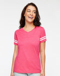 LAT Women's Football V-Neck Fine Jersey T-Shirt LAT