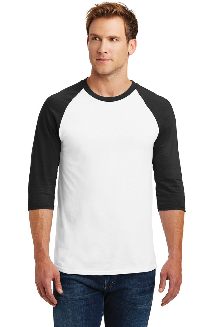 Gildan Men's Heavy Cotton 3/4-Sleeve Raglan T-Shirt. 5700 Gildan