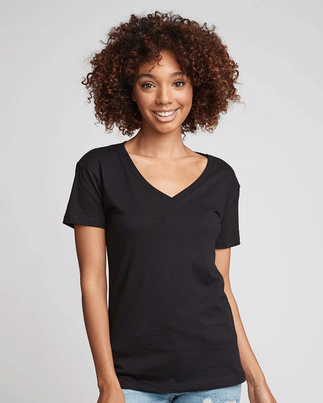 Next Level Women's Fine Jersey Relaxed V T-Shirt Next Level