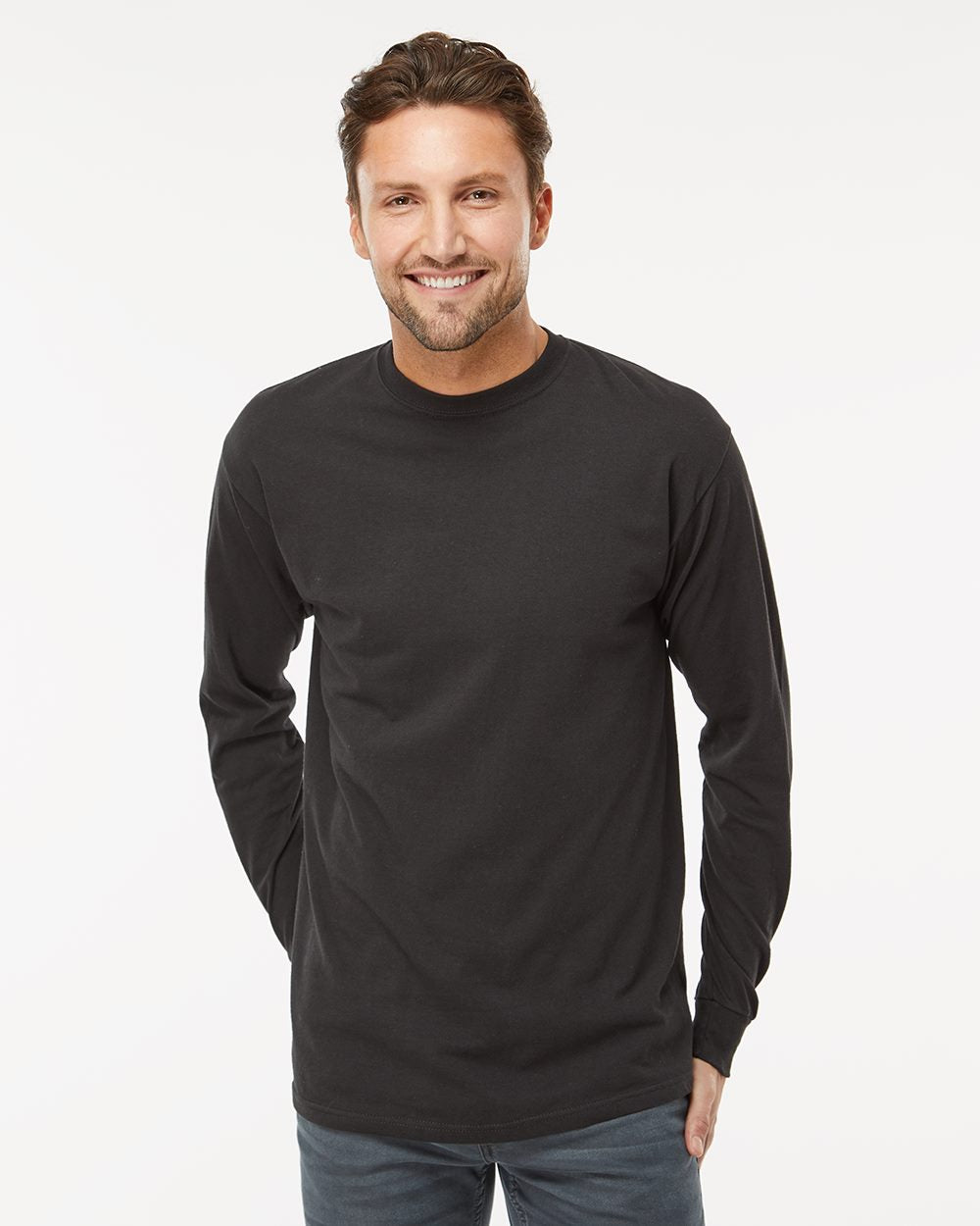M&O Men's Gold Soft Touch Long Sleeve T-Shirt M&O
