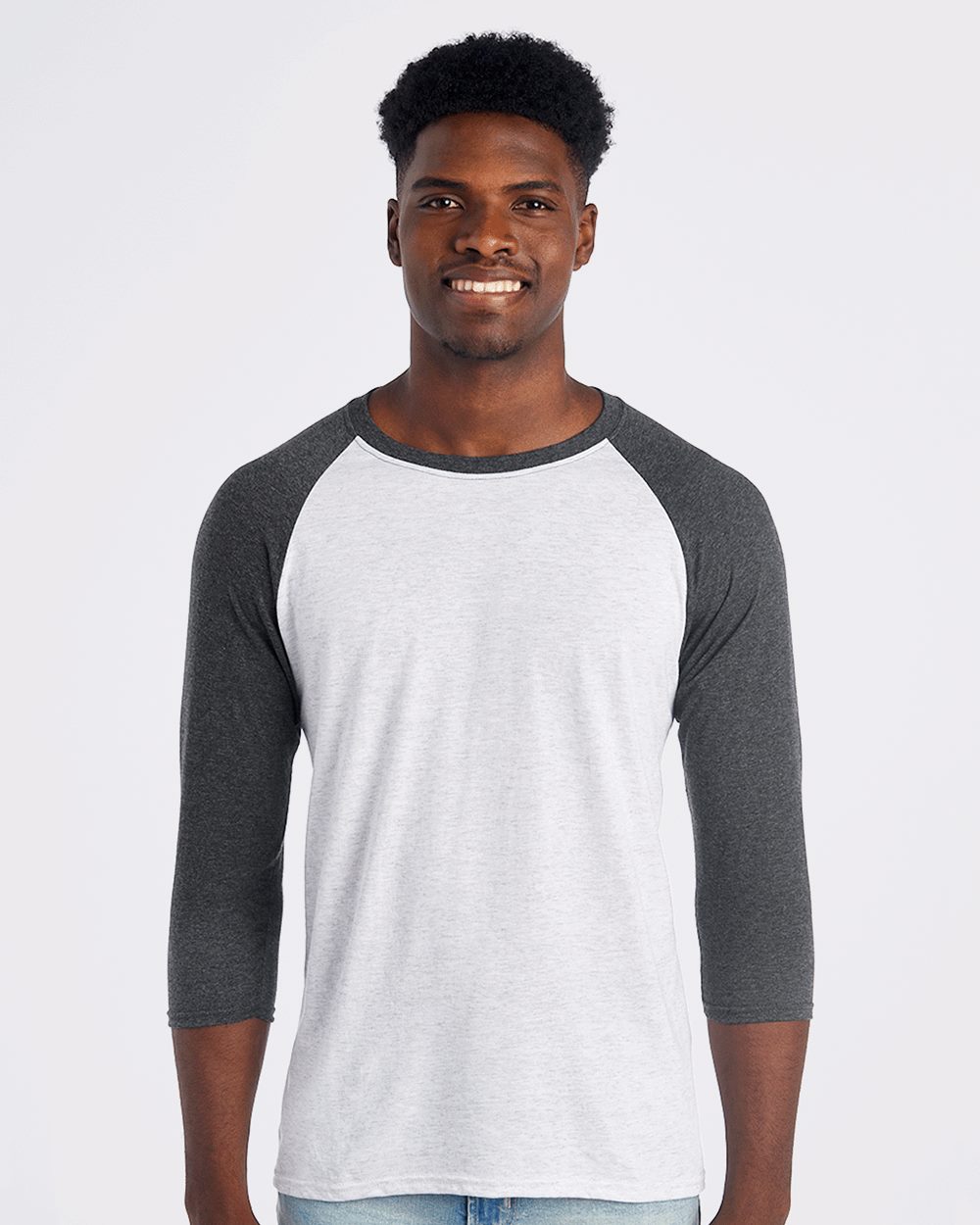 JERZEES Men's Triblend Three-Quarter Raglan Baseball T-Shirt JERZEES