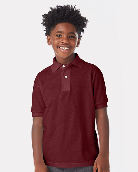 Hanes Youth Ecosmart Jersey Polo Hanes