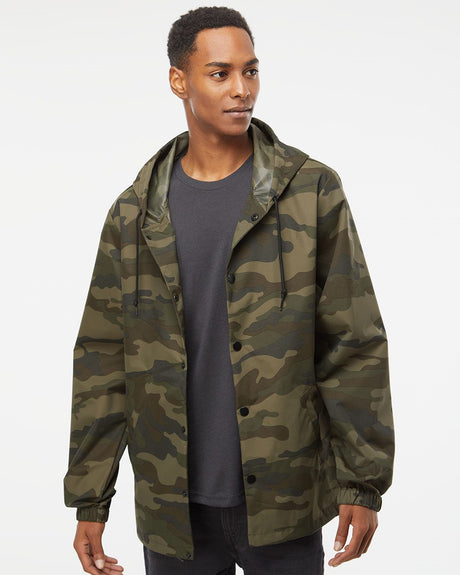 Independent Trading Co. Men's Water-Resistant Hooded Windbreaker Independent Trading Co.