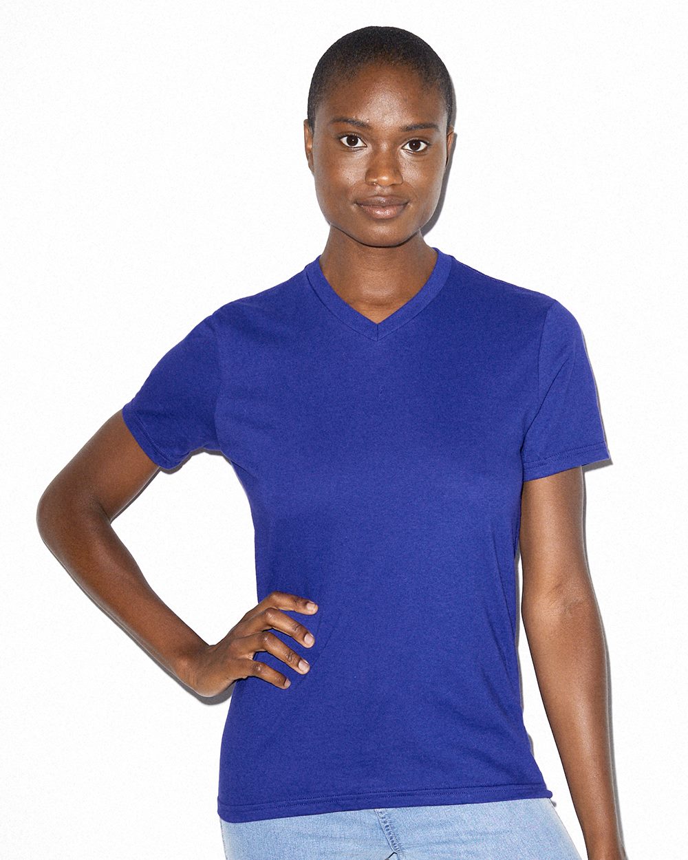 American Apparel Women'sFine Jersey Classic V-Neck Tee American Apparel