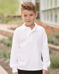 Jerzees Youth SpotShield™ Long-Sleeve Jersey Polo JERZEES