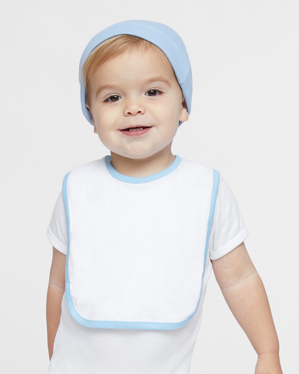 Rabbit Skins Infant Contrast Trim Premium Jersey Bib Rabbit Skins