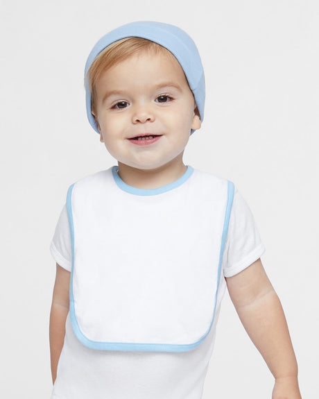 Rabbit Skins Infant Contrast Trim Premium Jersey Bib Rabbit Skins