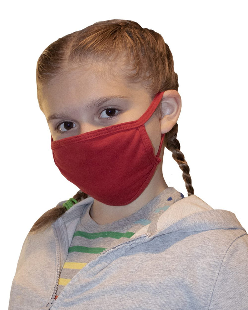 Bayside Youth USA-Made 100% Cotton Face Masks- 25 Pack
