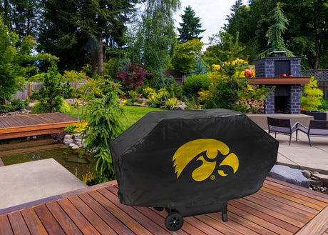 Rico Industries NCAA Iowa Hawkeyes Black Deluxe Grill Cover-1