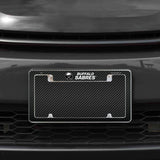 Rico Industries NHL  Buffalo Sabres Black 12" x 6" Chrome License Plate Frame-1