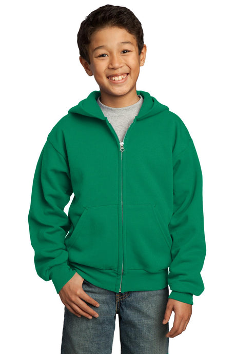 Port & Company - Youth Core Fleece Full-Zip Hooded Sweatshirt Youth Apparel Hoodies & Sweatshirts