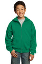 Port & Company - Youth Core Fleece Full-Zip Hooded Sweatshirt Youth Apparel Hoodies & Sweatshirts