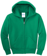 Port & Company - Youth Core Fleece Full-Zip Hooded Sweatshirt Youth Apparel Hoodies & Sweatshirts