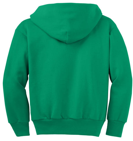 Port & Company - Youth Core Fleece Full-Zip Hooded Sweatshirt Youth Apparel Hoodies & Sweatshirts
