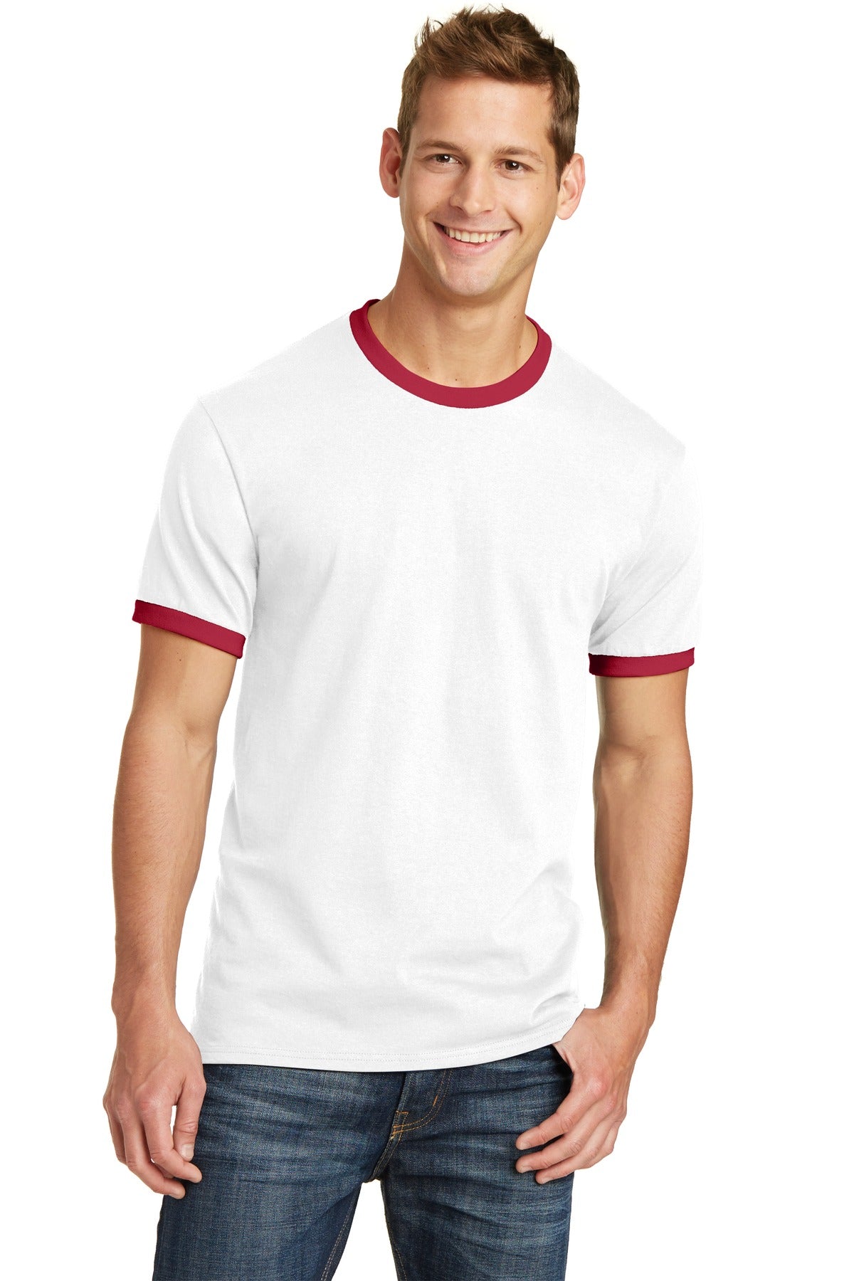 Port & Company - Men's Core Cotton Ringer Tee