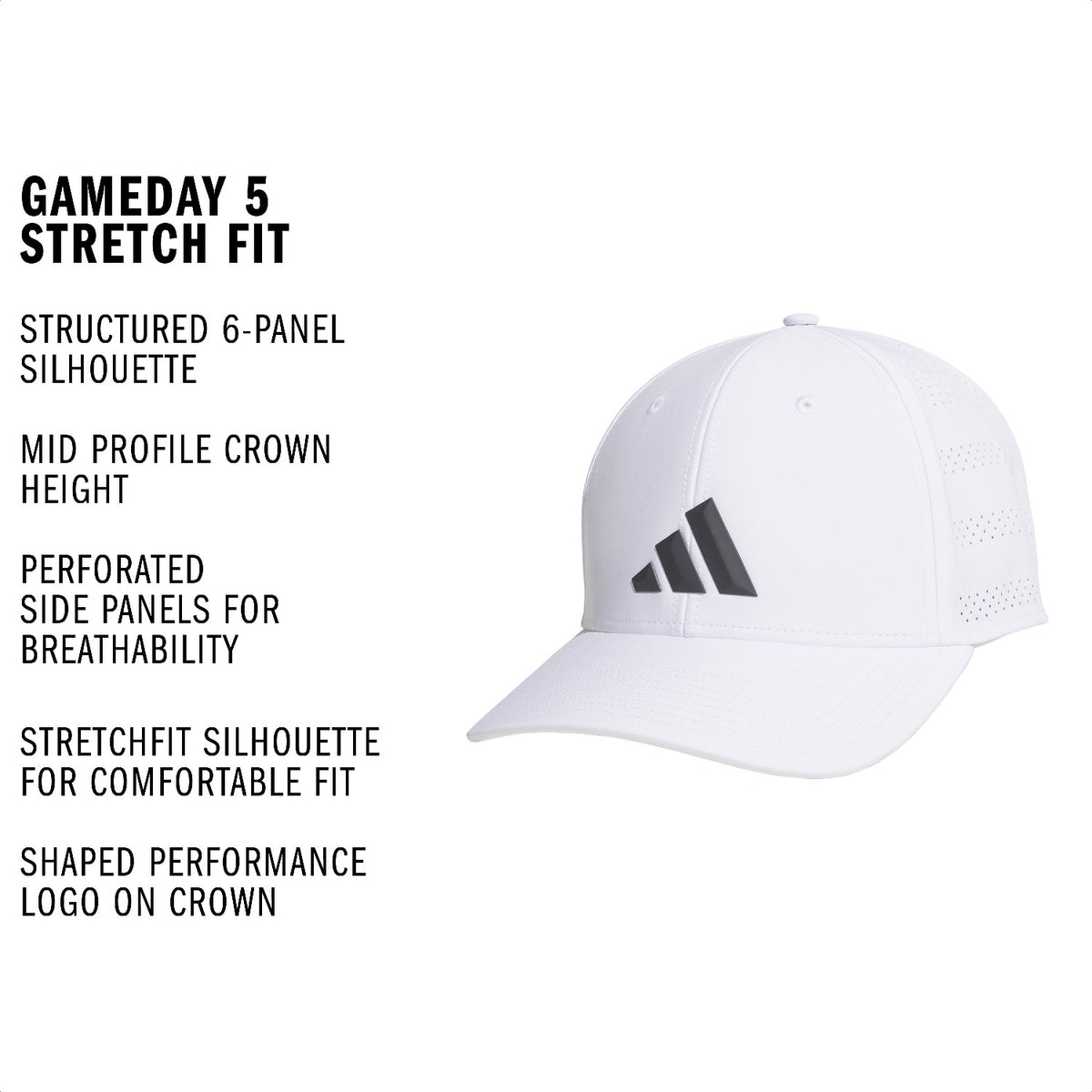 adidas Men's Gameday 5 Stretch Fit-2