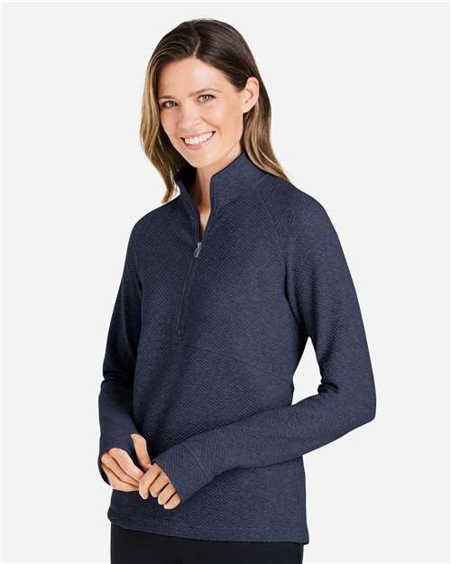 North End Women's Spirit Textured Quarter-Zip Pullover-4