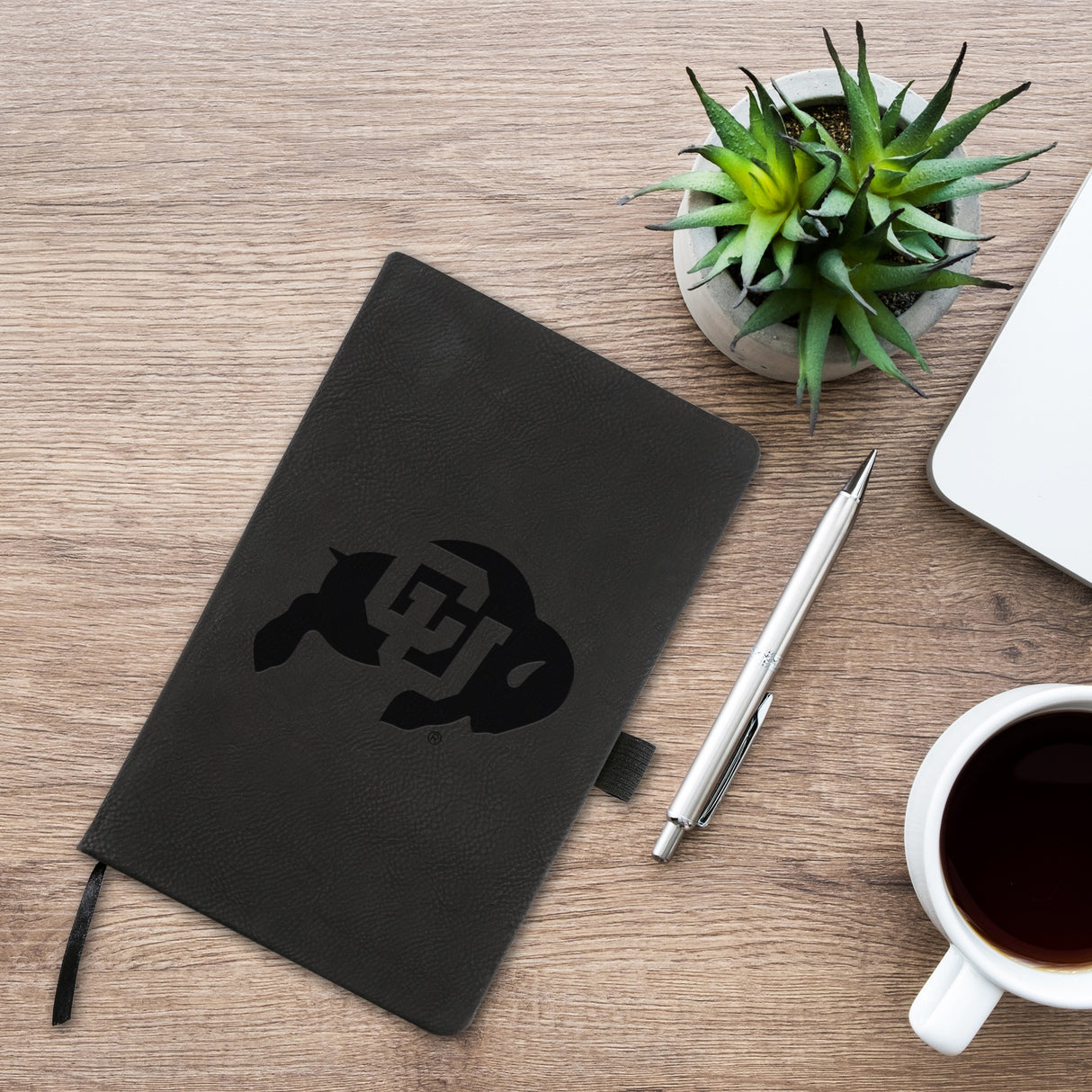 Rico Industries NCAA Colorado Buffaloes Black - Primary Laser Engraved Small Notepad-2