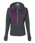J. America Women's 1/2 Zip Triblend Hoodie 8876 Womens Apparel Sweatshirts & Fleece