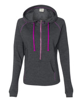 J. America Women's 1/2 Zip Triblend Hoodie 8876 Womens Apparel Sweatshirts & Fleece