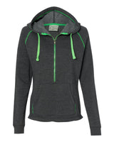 J. America Women's 1/2 Zip Triblend Hoodie 8876 Womens Apparel Sweatshirts & Fleece