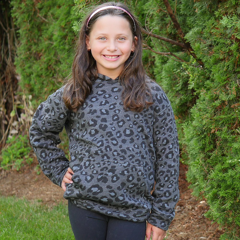 J. America Youth Triblend Fleece Hoodie 8880