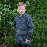 J. America Youth Triblend Fleece Hoodie 8880