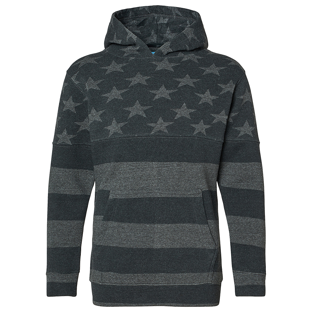 J. America Youth Triblend Fleece Hoodie 8880