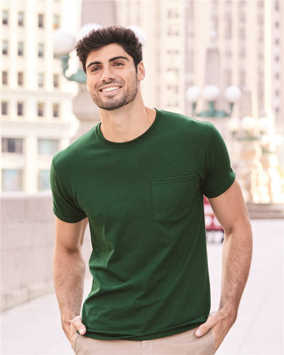 JERZEES Men's Dri-Power 50/50 T-Shirt with a Pocket