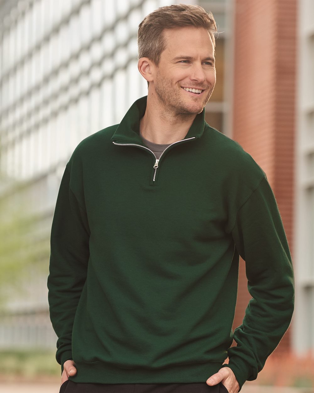 JERZEES Men's Nublend- Cadet Collar Quarter-Zip Sweatshirt JERZEES