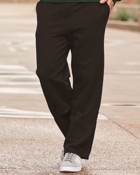JERZEES Men's NuBlend Open Bottom Sweatpants with Pockets JERZEES