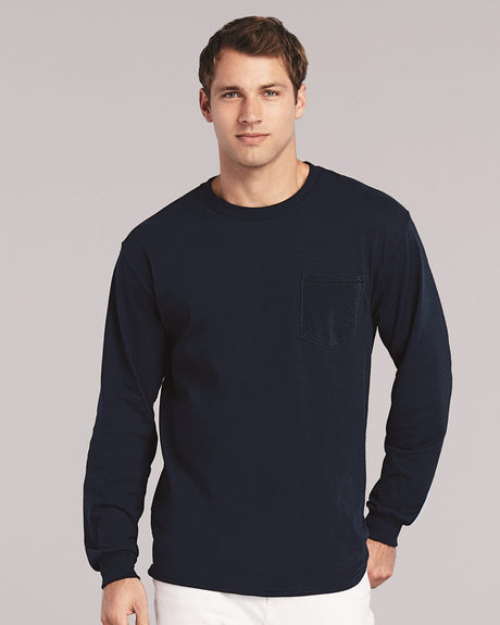 Gildan - Ultra Cotton® Long Sleeve Pocket T-Shirt Gildan